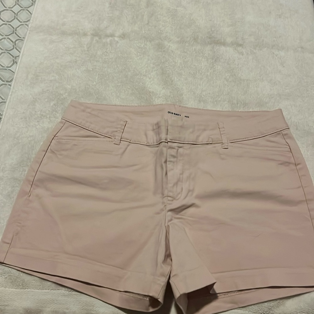 Old Navy Women’s Pink Pixie Chino Shorts Size 10 – W32 L12.5 Classic Cotton Blen - Picture 2 of 5